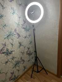 Кольцевая селфи лампа, диаметр 32см