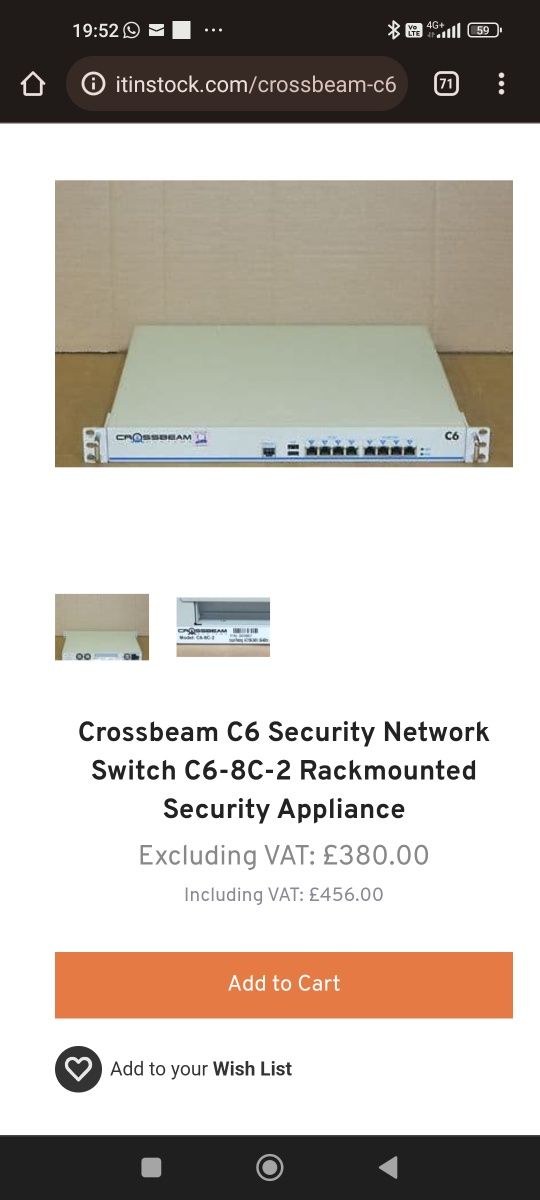 Firewall Crossbeam C6 gigabit