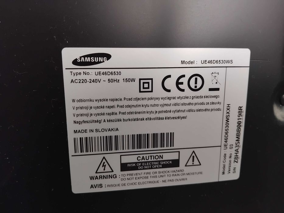 телевизор(за части.екранът му огасна .не съм го носил на ремонт)47инча