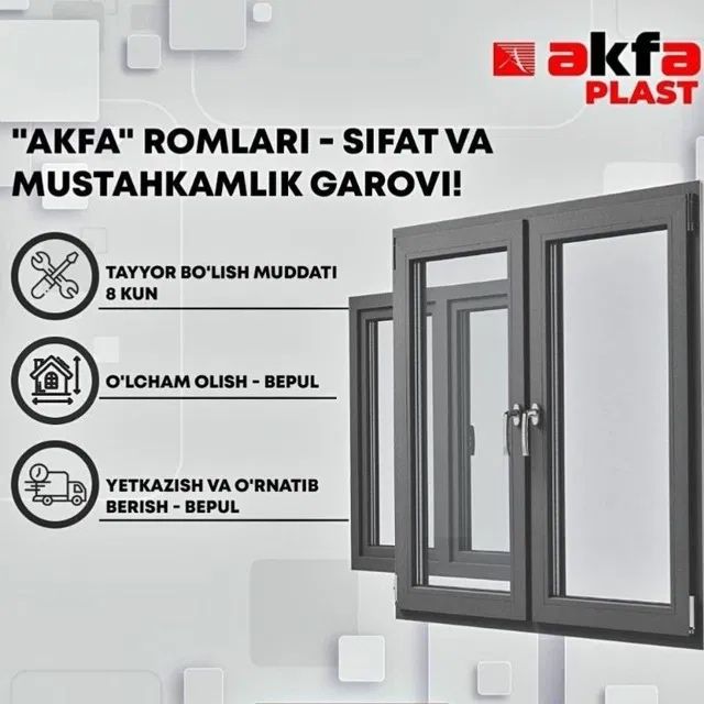 Akfa eshik romlar ishlab chqarish
