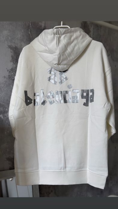 Hanorac Balenciaga Silver Off white Premium