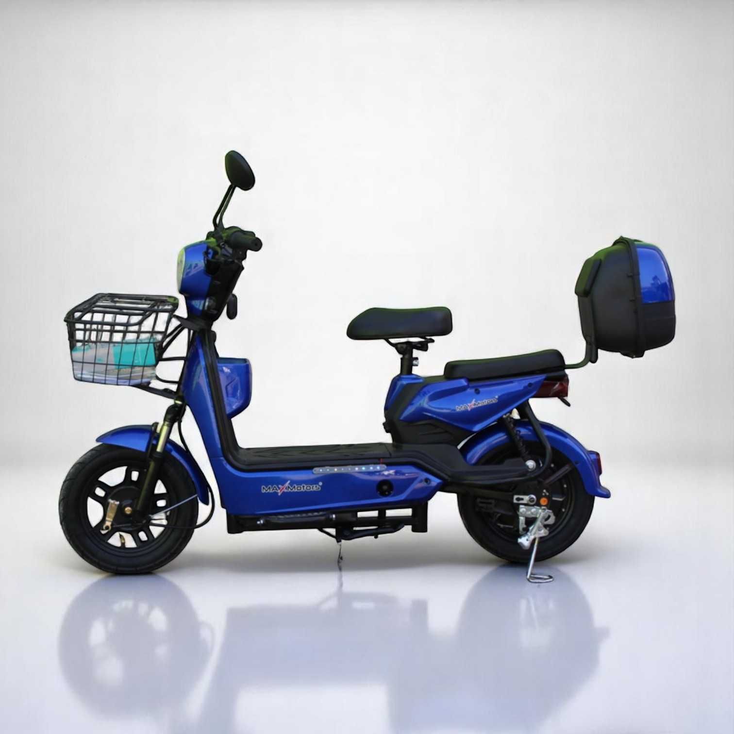 Електрически мотопед с педали MaxMotors EBZ 14 500W/48V/12Ah - BLUE