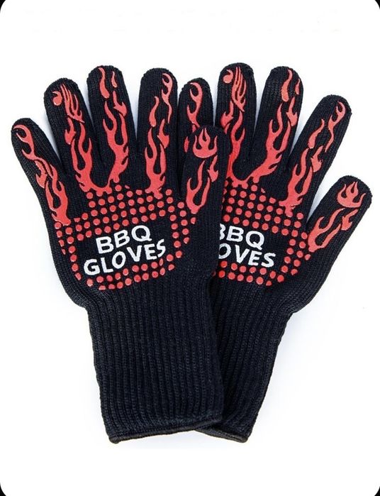 Огнеупорные двухслойные перчатки на 500 градусов 2 штуки