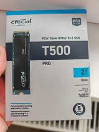 SSD Crucial T500 2TB PCIe Gen4 NVMe M.2 SSD.