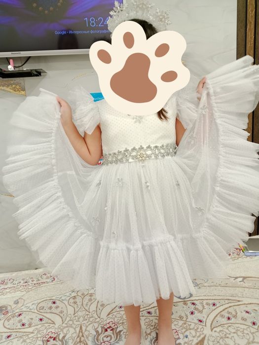 Аренда платья на Новый год, подходит на костюм Снежинки итп