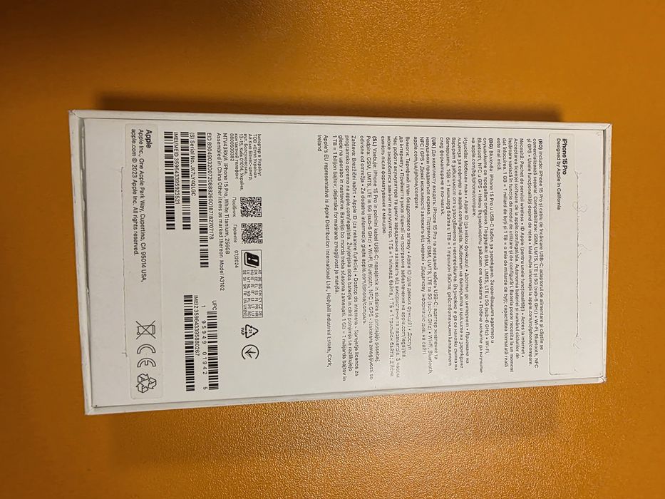 Iphone 15 Pro 256gb White Titanium, liber de retea, factura  garantie