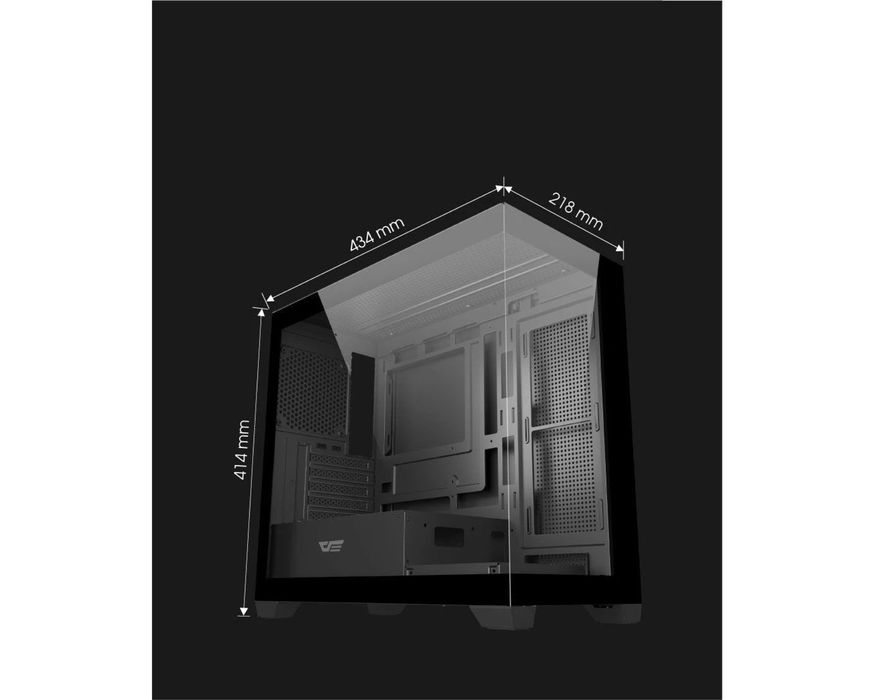 Carcasă Darkflash DS900M mATX Negru cu 6 Ventilatoare 120mm A-RGB