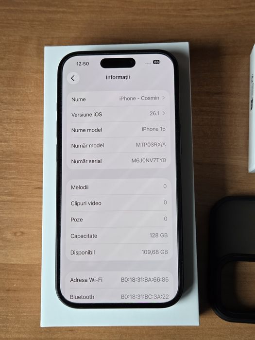 Iphone 15 128 GB Negru