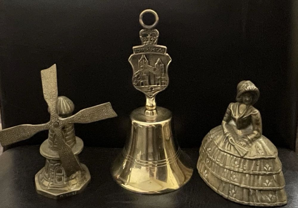 Set 3 clopotei din bronz vintage