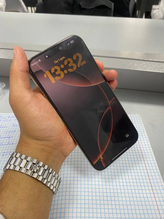 Iphone 16pro max karonbka dakument bor yomkist 100% 91sikl