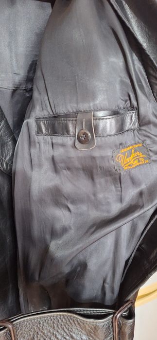 Haina din piele model unisex lunga