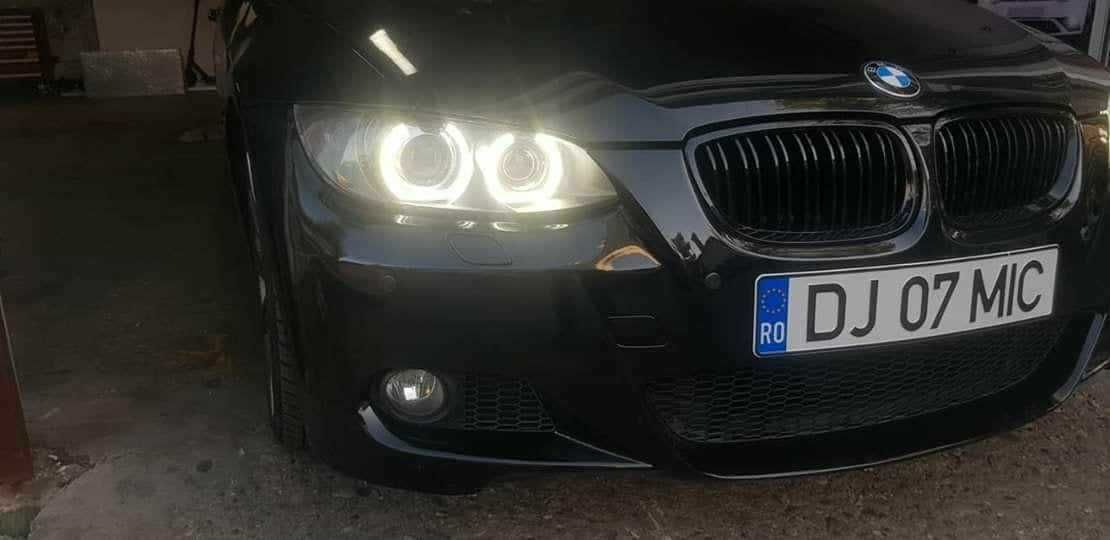 Kit Lupe Bixenon + kit Led 120W BMW+Angel eyes LED DTM pentru E90/E91