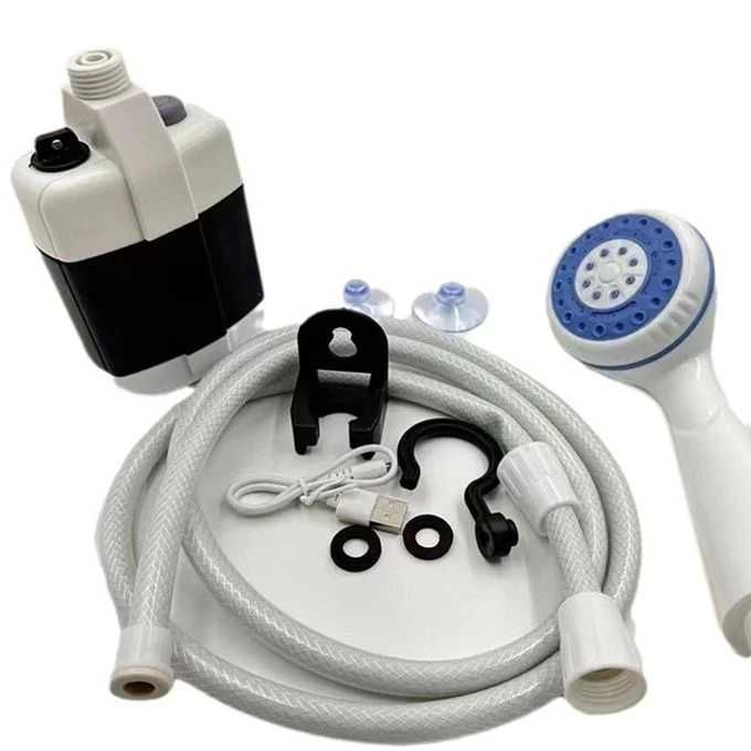 Dus portabil de camping cu robinet incorporat, USB