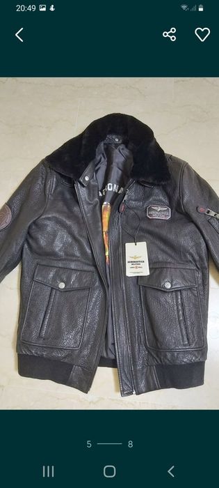 Geacă din piele naturala,  marca Aeronautica Militare, mărimea M
