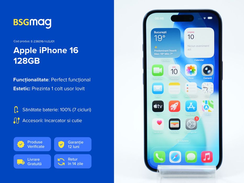 Telefon Apple iPhone 16 128GB - BSGmag