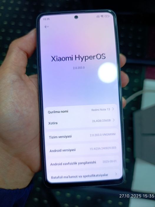 Redmi Note 13 8/256 ideal sotiladi