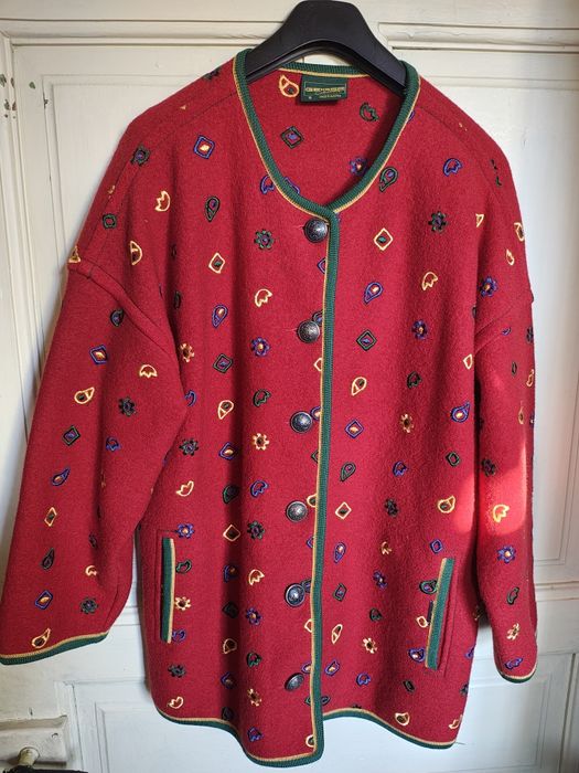 Haina tradițională groasă din lana 100%, cu mânecă 3 sferturi M-XL