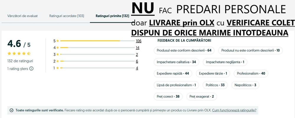 *REDUCERE* Jordan 1 University Blue - verificare colet