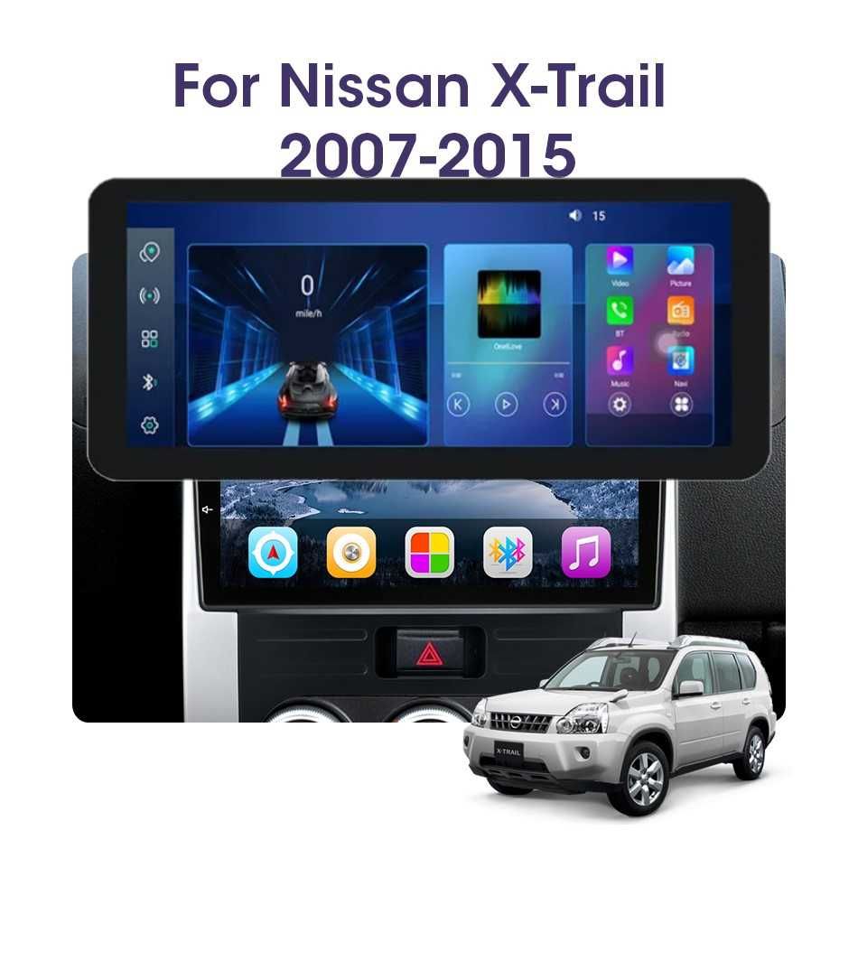 NISSAN X-TRAIL 2 T31 2007/2015 10" андроид навигация , 9640