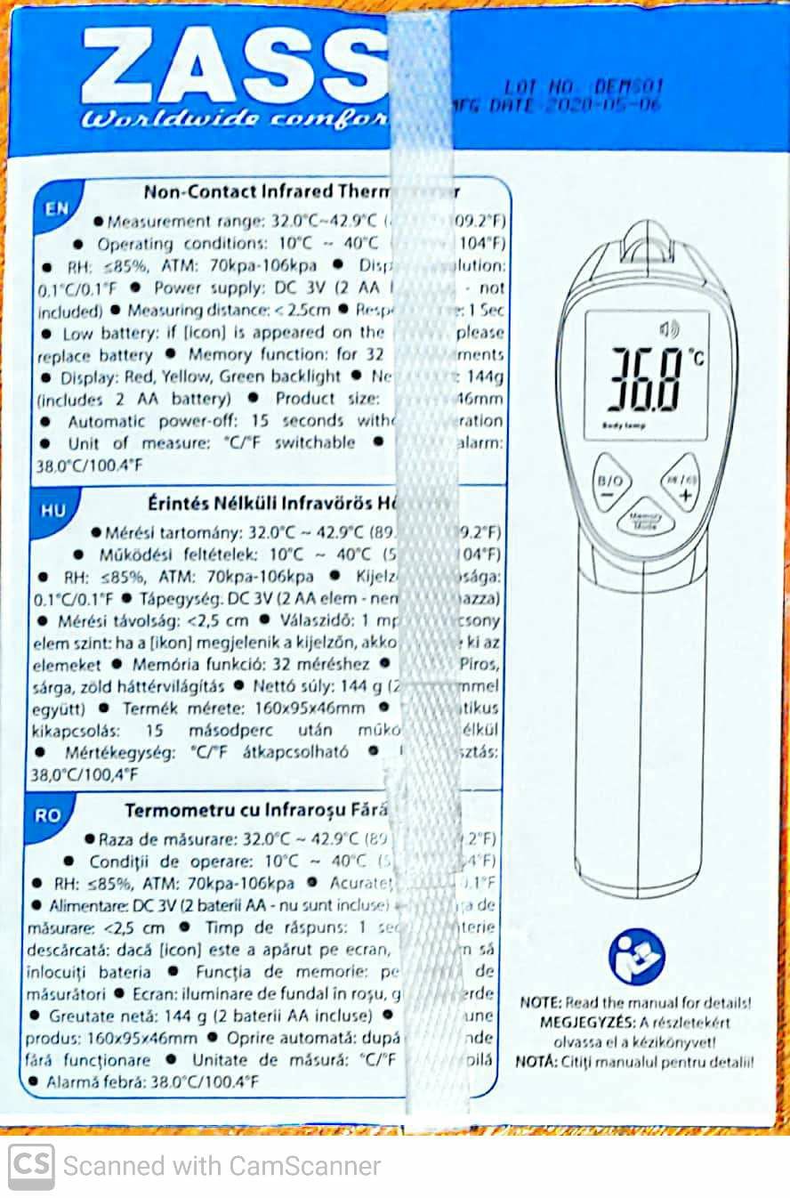 Termometru Digital Zass
