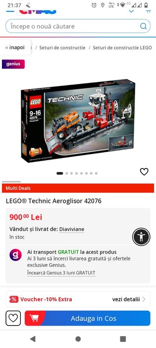 Lego Tehnic Aeroglisor 42076