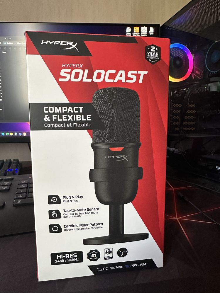HyperX SoloCast черен