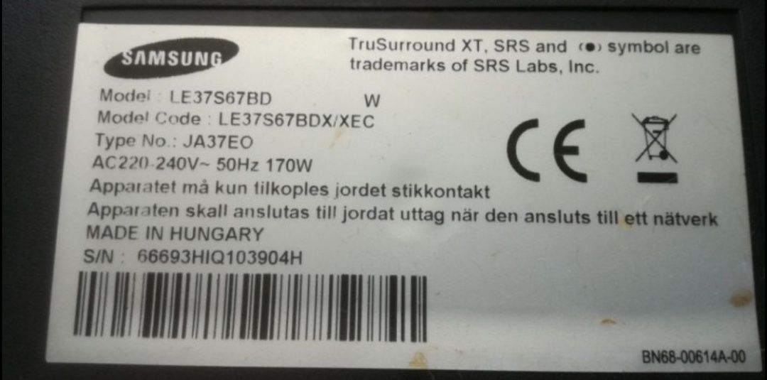 Bn44-00607a;runtk5351tp ue32f5000; Bn44-00156a;bn41-02568b