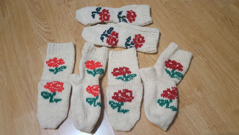 Домашни вълнени чорапи, шапки и терлици ръчна изработка