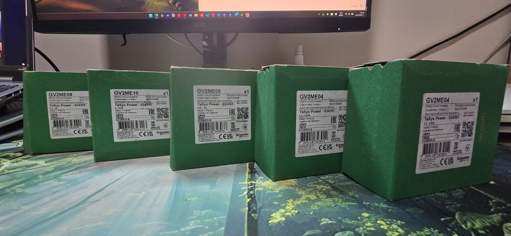 Моторни термично-токови защити GV2ME