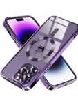 Iphone 14/15/16e PLUS PRO MAX Husa Silicon 0,2mm Lucioasa Cerc Magneti