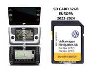 Harta 2024 Card Original VW Discover MIB2 32GB  Passat B8 Tiguan Golf