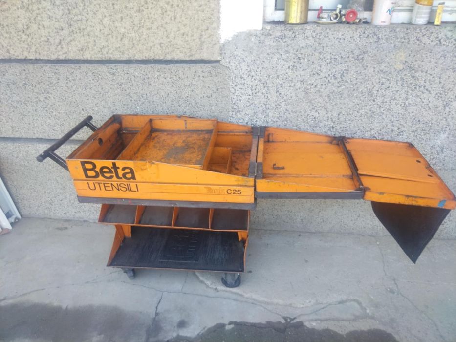 BETA TANK C25 метална оранжева сервизна количка за инструменти за гара
