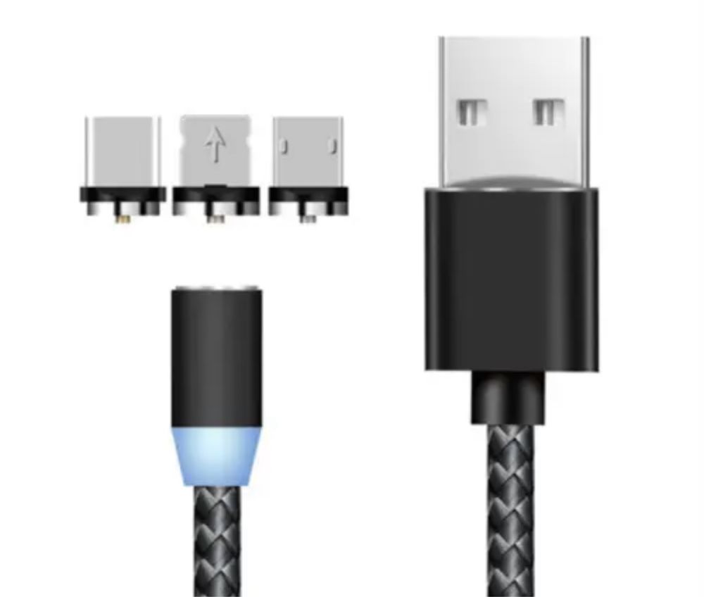 Wozinsky магнитен кабел за зарядно USB/microUSB/USB/Type C 2.4A 1м