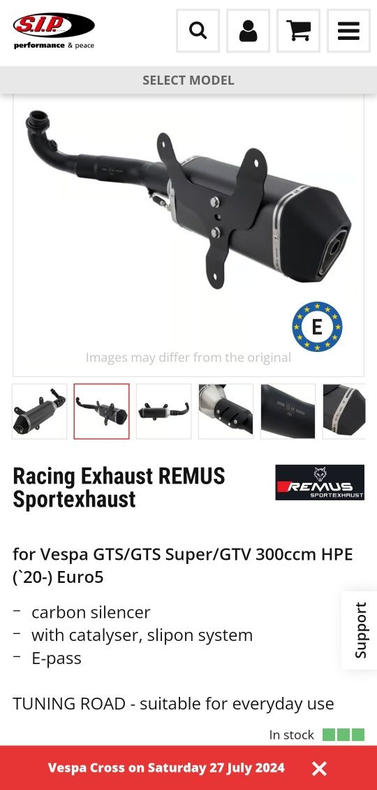 Ауспух  Remus за Vespa,Primavera,Sprint,Piaggio