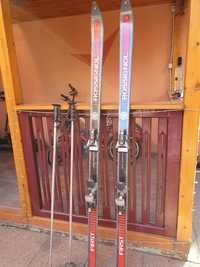 Skiuri vintage Rossignol, cu legaturi Salomon S727 170cm + bete vintag