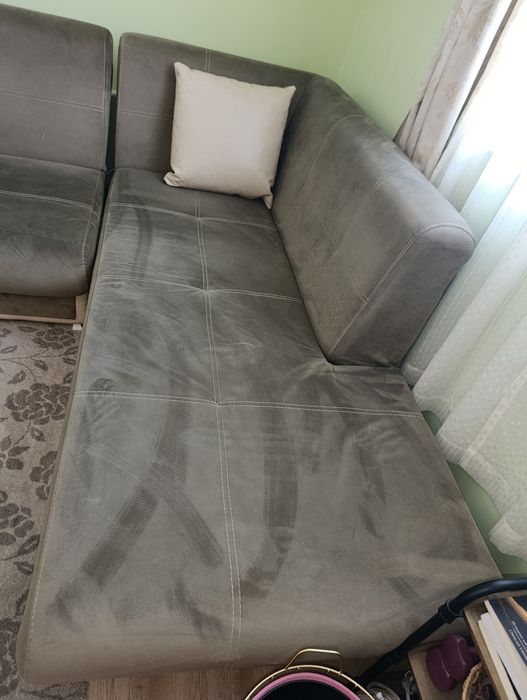 Ъглов диван с клик клак мехнизъм