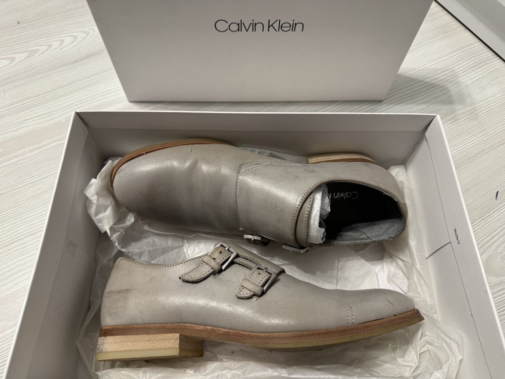 Pantofi Calvin Klein piele gri, nr.40