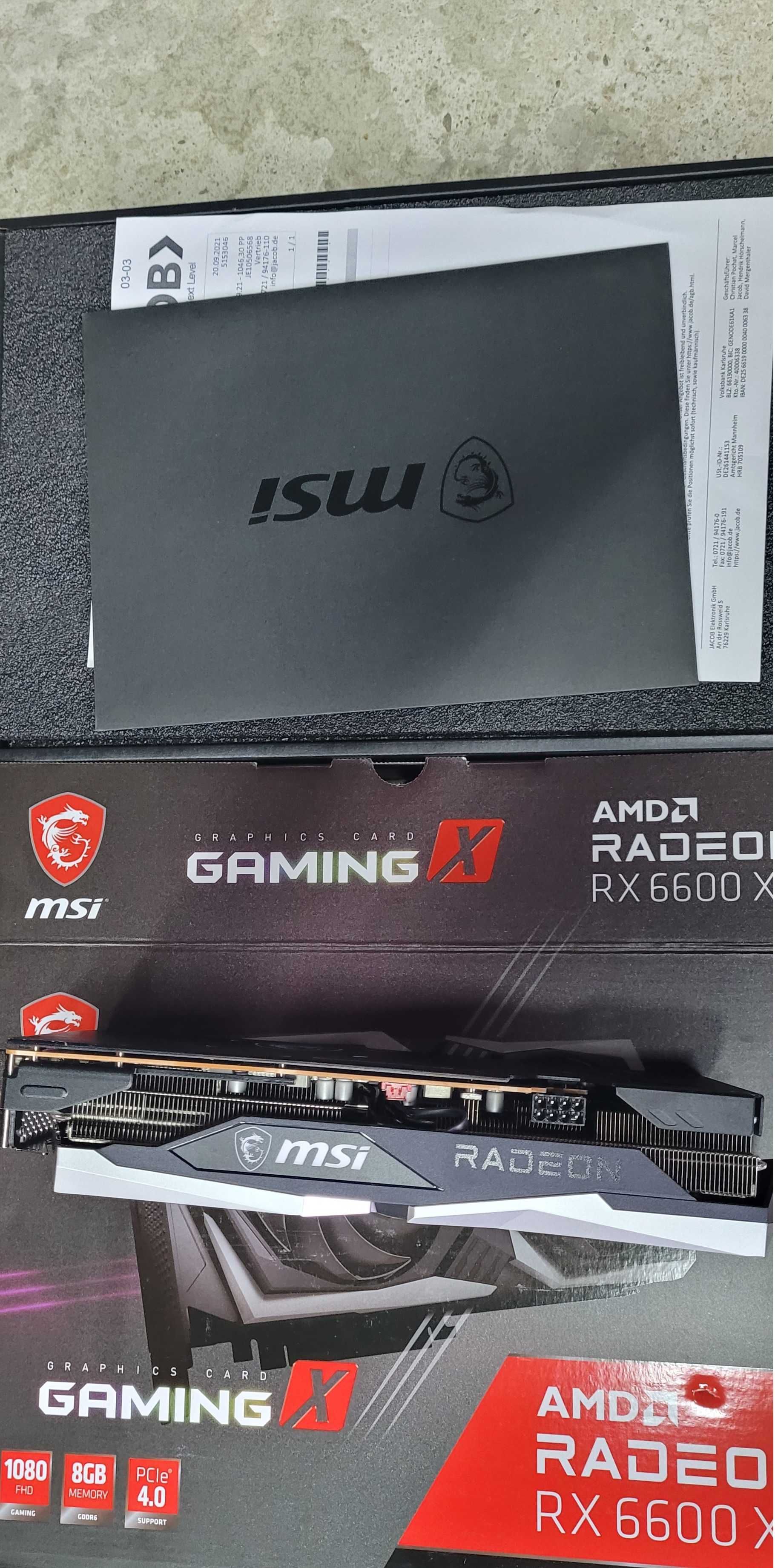 Placa video MSI Radeon RX 6600 XT GAMING X, 8GB GDDR6, pcie 4.0