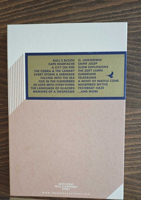 Два дискавъри сета парфюми;
Goldfield & Banks, Imaginary authors