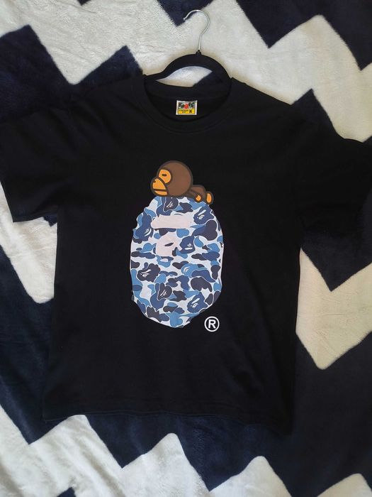 Tricou BAPE blue camo