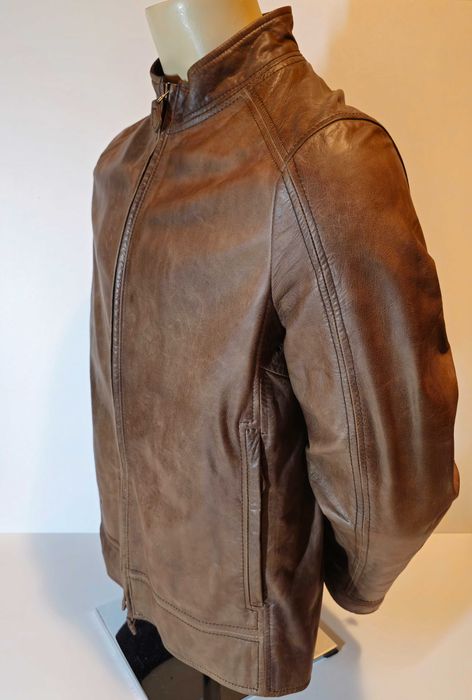 BOSS HUGO BOSS - Мъжко кожено яке от естествена кожа