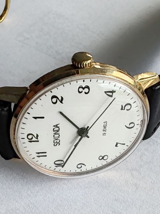 Ceas Sekonda Mecanic Placat cu aur 34 mm