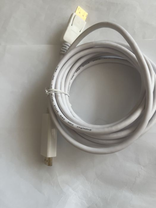 Cablu display port -hdmi Myria 3 m  alb nou