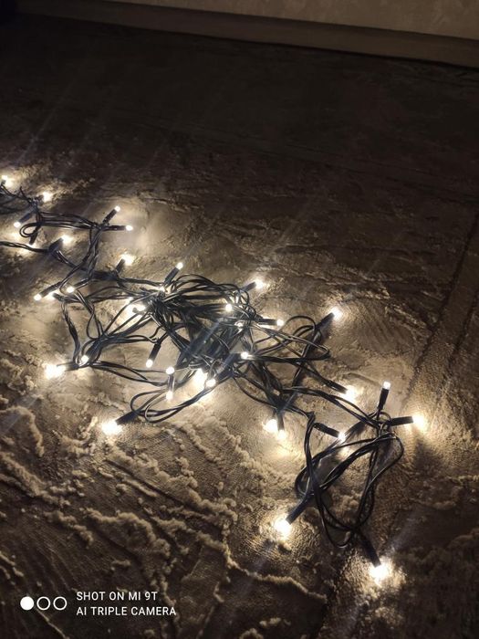 Гирлянды 10 м теплый цвет