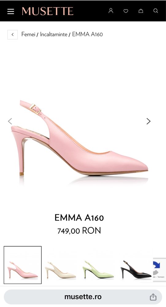 Pantofi de dama cu toc