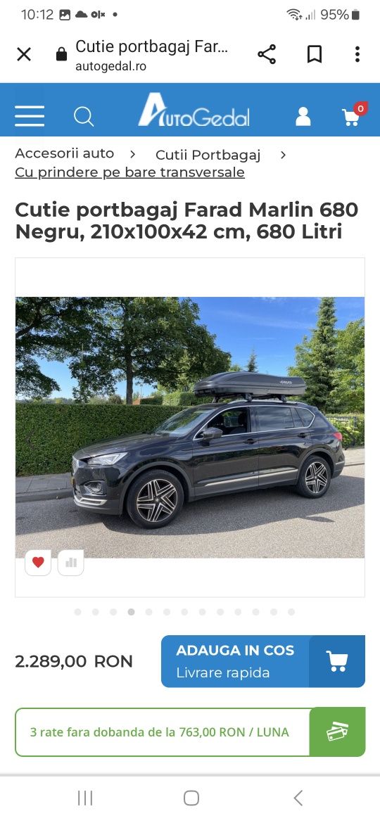 Inchiriez ladă Farad XXL..680 l