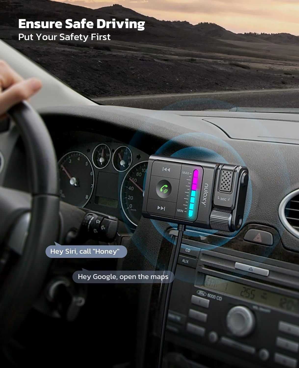 Nulaxy BR06 AUX-Bluetooth трансмитер за автомобил с 3.5мм аудио
