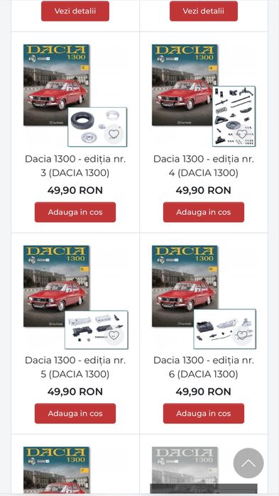 Macheta Dacia 1300 1:8 NUMARUL: 1 Colectia Libertatea