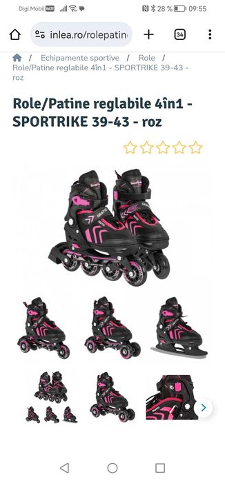 Vând role-patine de fetite, reglabile,reglabile mărimea 28-32!