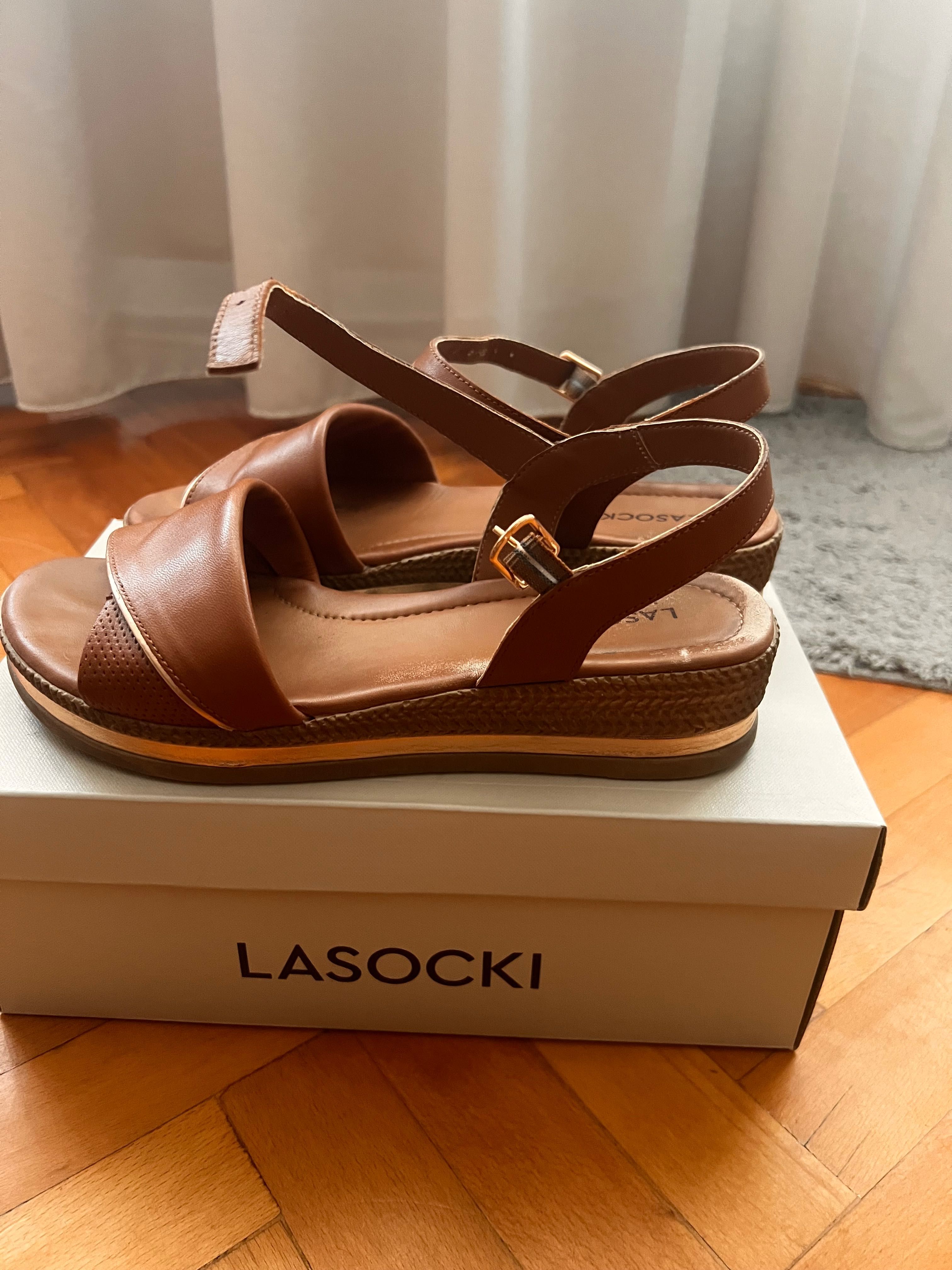Сандали lasocki 39 номер естествена кожа